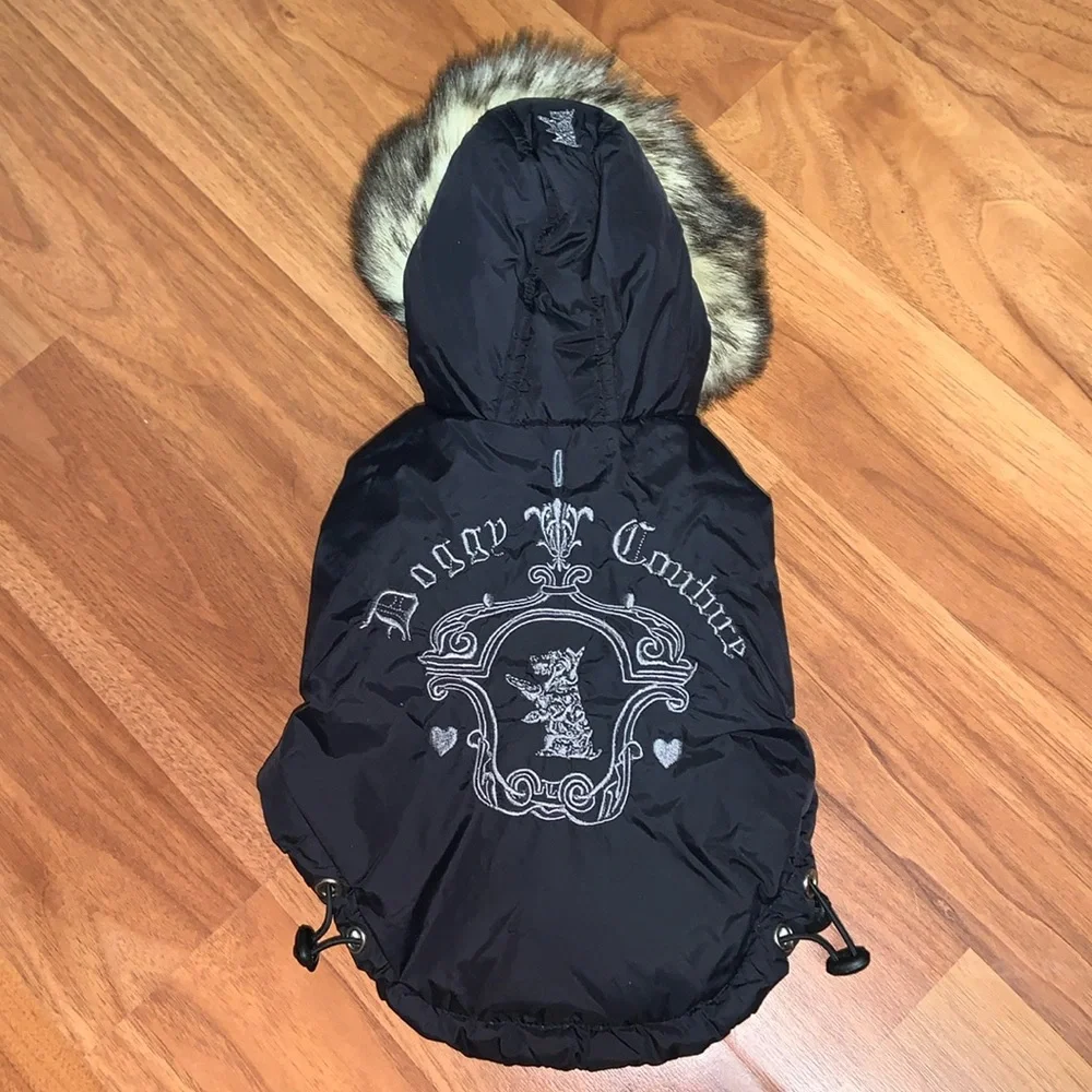 Original Juicy Couture Winter Coat with Fur Trim Hood